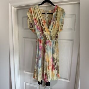 Presley Skye Multicolor V-Neck Women's Dress - Small